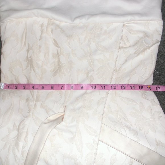 NWT Alexis Isotta Floral Brocade Strapless Wrap Tie Dress XL - Picture 11 of 13